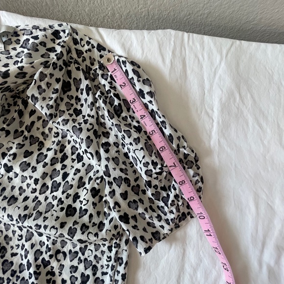 JOIE Silk Blouse, Short Sleeve V-Neck - Picture 12 of 12